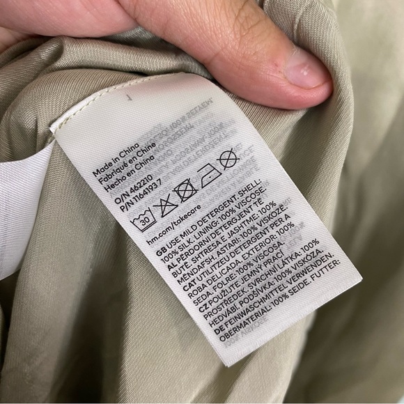 H&M Green Maxi Sleeveless‎ Silk Dress XS - Picture 5 of 6